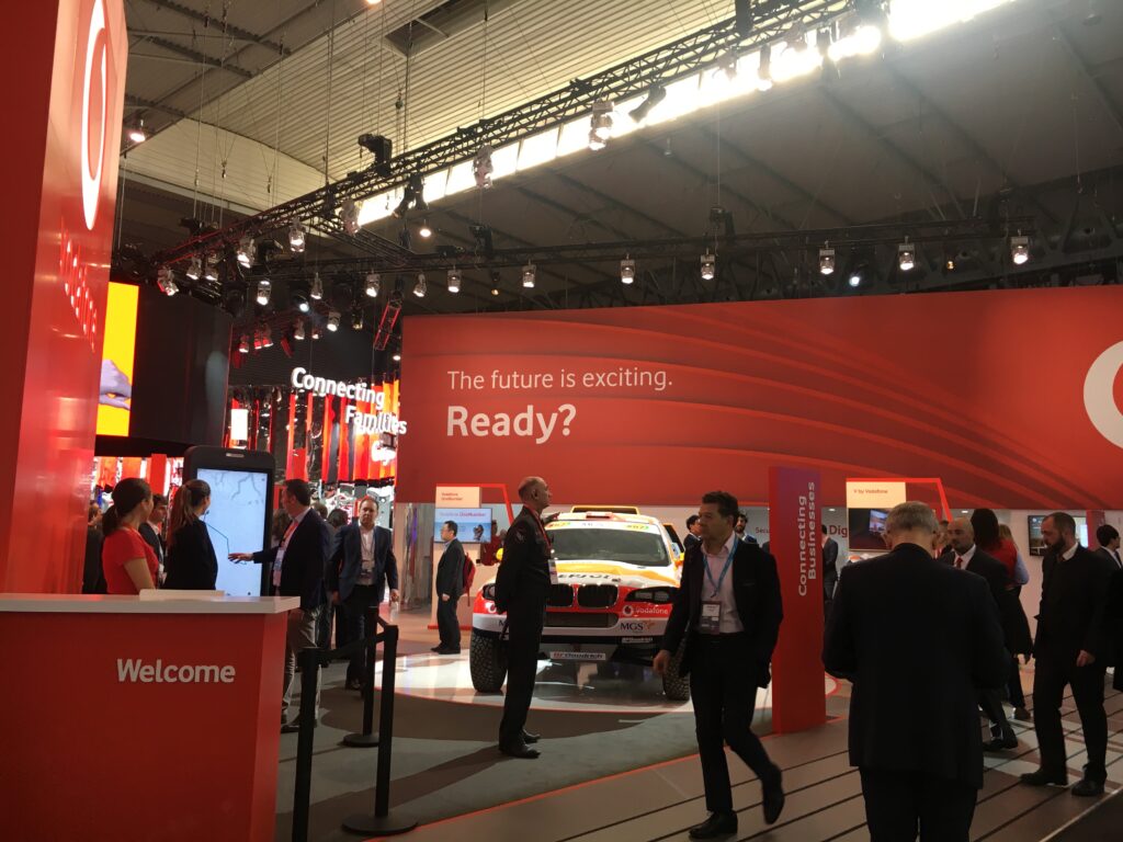 Neil Scrivener led an exhibition stand for Vodafone at Mobile World Congress in Barcelona, Spain; which was attended by the King of Spain.