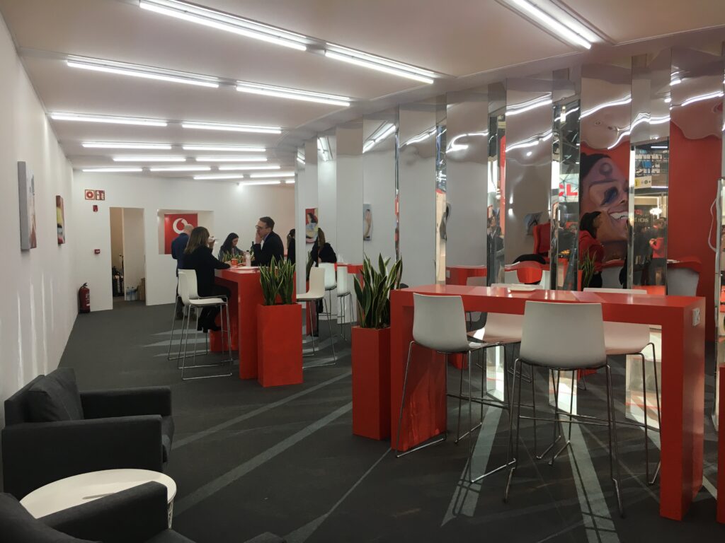 Neil Scrivener led an exhibition stand for Vodafone at Mobile World Congress in Barcelona, Spain; which was attended by the King of Spain.