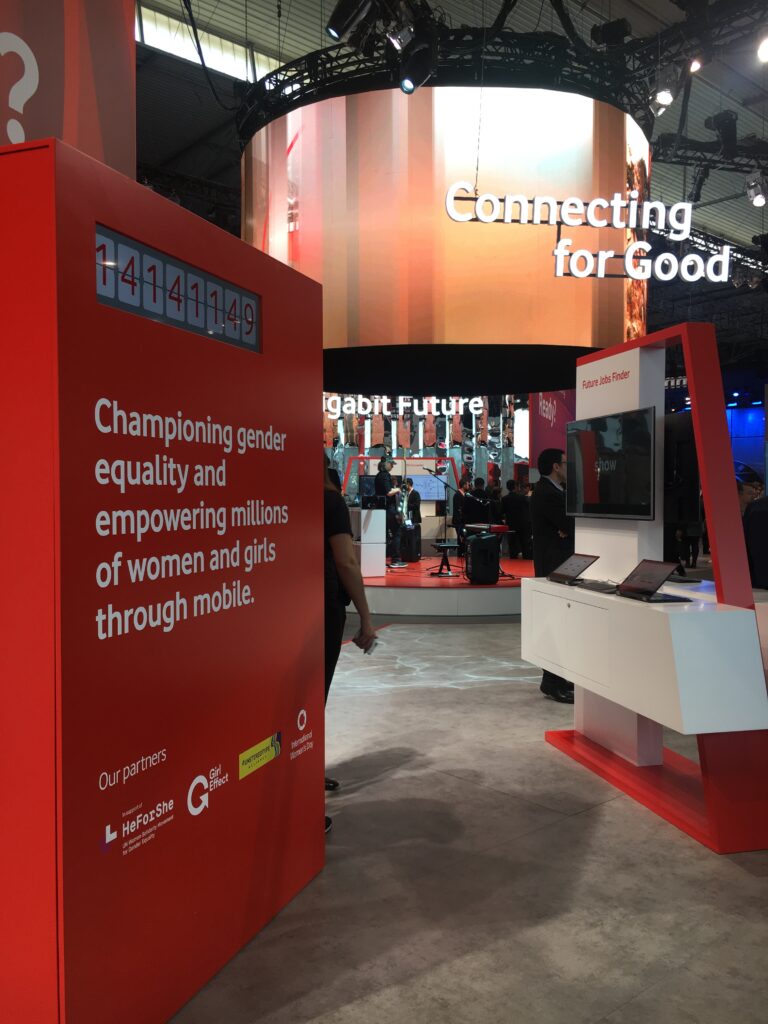 Neil Scrivener led an exhibition stand for Vodafone at Mobile World Congress in Barcelona, Spain; which was attended by the King of Spain.