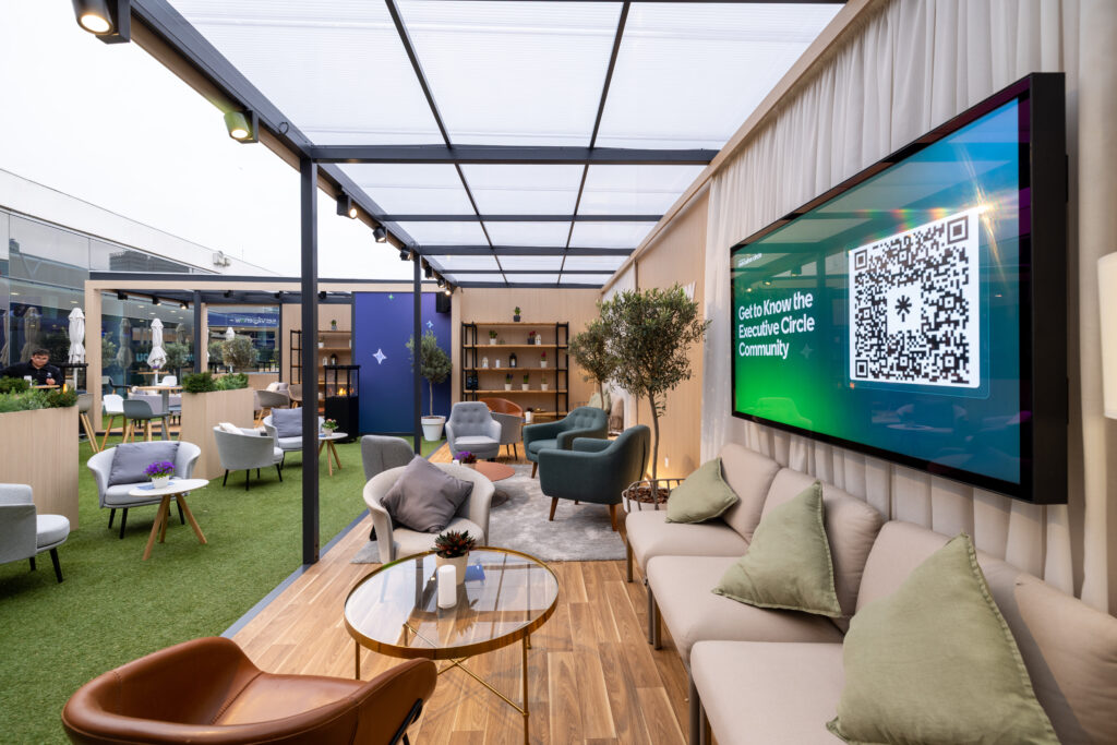 Neil Scrivener led ServiceNow's flagship host area in the Gardens at Fira Barcelona at Mobile World Congress 2026. 